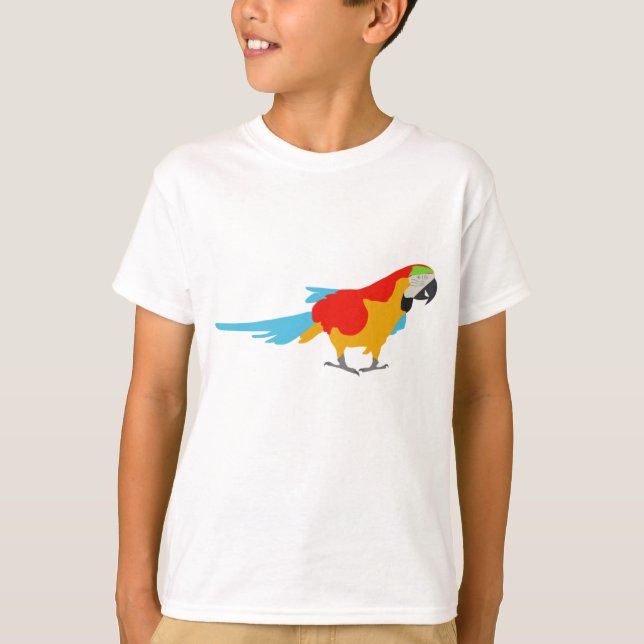 Colourful Tropical Macaw T-Shirt (Front)