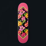 Colourful Tropical Modern Floral Personalised Name Skateboard<br><div class="desc">This modern design features a colourful tropical floral pattern with your personalised name. Personalise by editing the text in the text box provided.
#skate #skater #skateboards #skaterlife #cool #tropicool #sports #outdoor #fun</div>