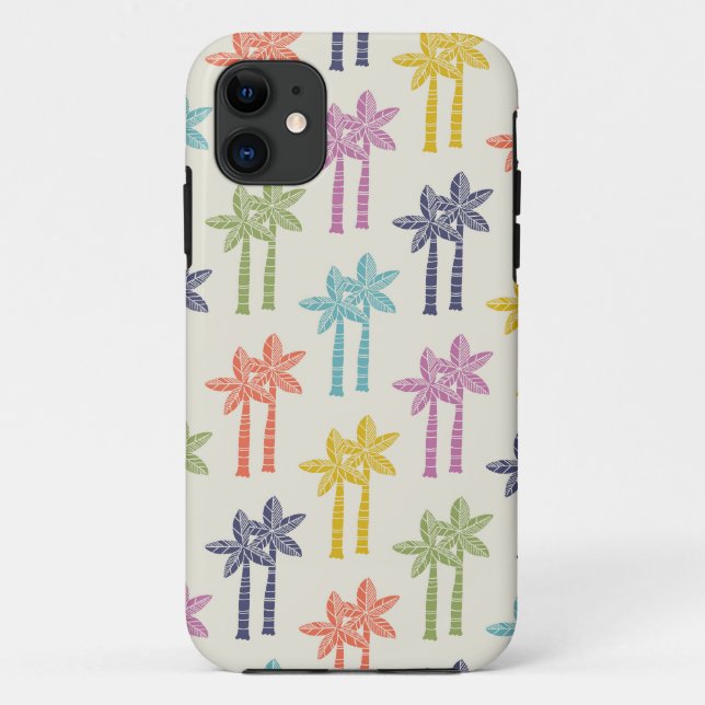 Colourful Tropical Palm Tree Pattern Case-Mate iPhone Case (Back)