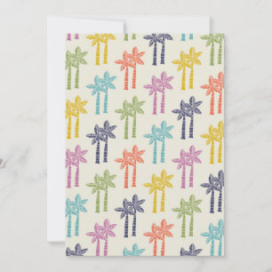 Colourful Tropical Palm Tree Pattern Invitation