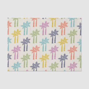 Colourful Tropical Palm Tree Pattern Tissue Paper