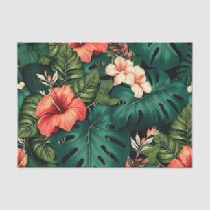 Colourful Tropical Paradise Hawaii Aloha Flowers Tissue Paper
