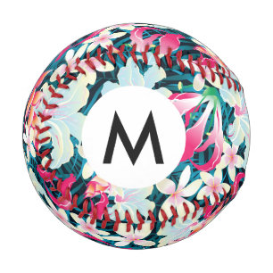 Colourful Tropical Pattern Baseball