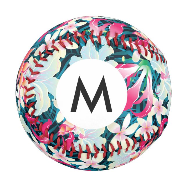Colourful Tropical Pattern Baseball (Front Left)