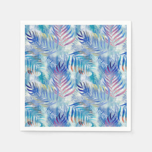 Colourful tropical pattern with palm leaves. napkin