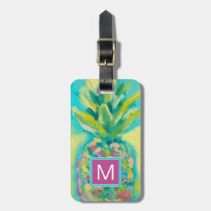 Colourful Tropical Pineapple Luggage Tag