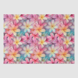 Colourful Tropical Plumeria Frangipani Tissue Paper