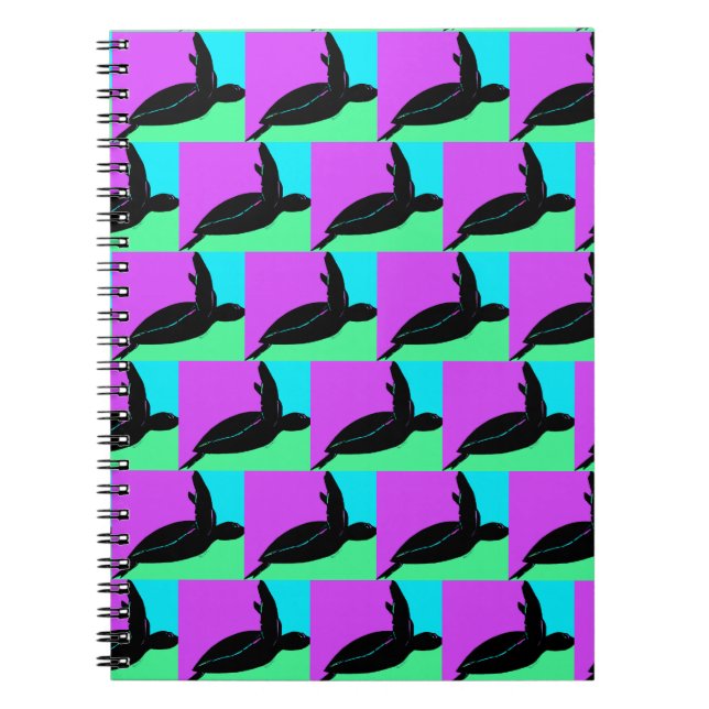 Colourful Tropical Sea Turtle Notebook (Front)