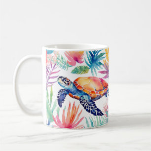 Colourful Tropical Seaturtle Ocean Sealife Coffee Mug