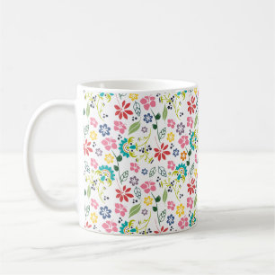 Colourful Tropical Spring Flowers Coffee Mug