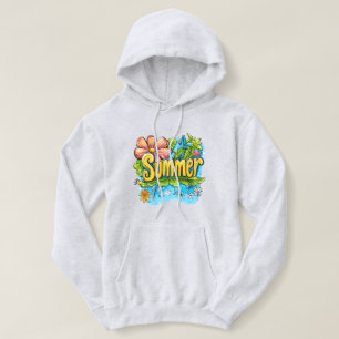 Colourful Tropical "Summer" Graphic T-Shirt Hoodie
