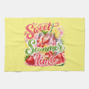 Colourful Tropical Summer Kitchen Towel