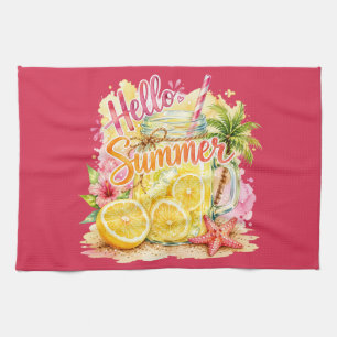 Colourful Tropical Summer Kitchen Towel