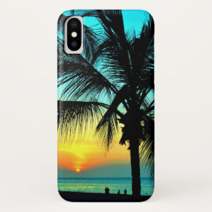 Colourful Tropical Sunset Beach iPhone X Case