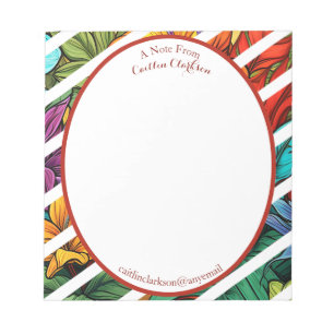 Colourful Tropical Theme Personalised Notepad