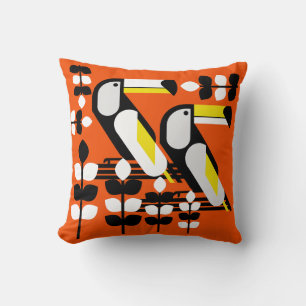 Colourful Tropical Toucan Artwork Cushion
