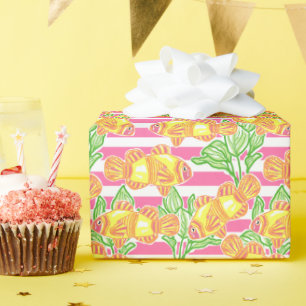 Colourful Tropical Turtles Pattern Wrapping Paper
