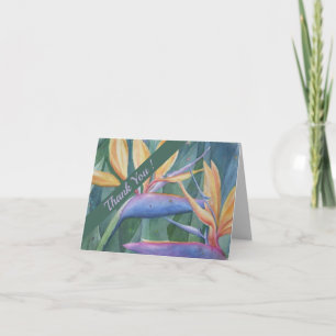Colourful Tropical Watercolor Floral Thank You Card