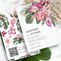 Colourful Tropical Wedding Invitation