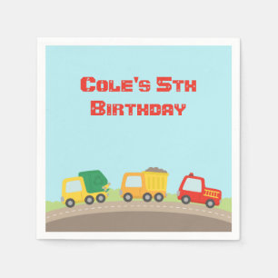 Colourful Truck Boys Birthday Party Supplies Napkin