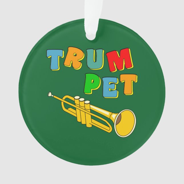 Colourful Trumpet Ornament (Front)