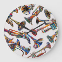 Colourful Trumpets, Trumpets Print, Trumpet Art