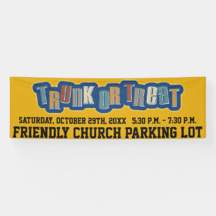 Colourful Trunk or Treat Event Banner