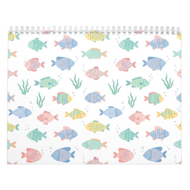 Colourful Tulimet Tropical Fish Pattern Calendar (Cover)