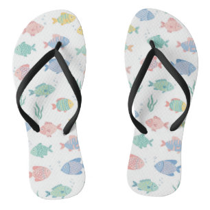Colourful Tulimet Tropical Fish Pattern Flip Flops