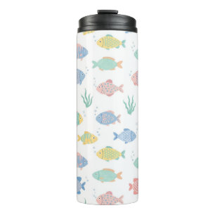 Colourful Tulimet Tropical Fish Pattern Thermal Tumbler