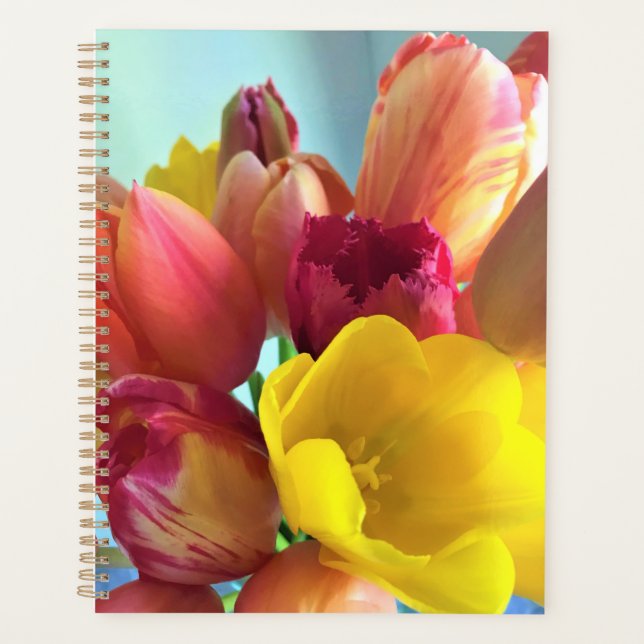 Colourful Tulip Bouquet Planner (Front)