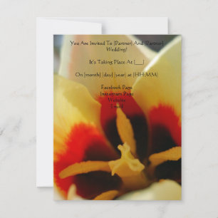 Colourful Tulip Close-Up Wedding Invitation