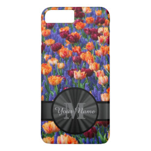 Colourful Tulip field monogrammed iPhone 8 Plus/7 Plus Case