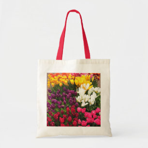Colourful Tulip Garden Bed, Oregon Tote Bag