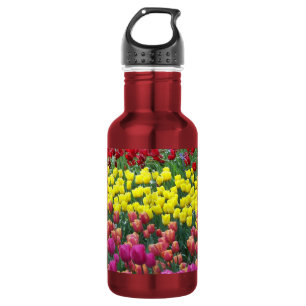 Colourful Tulip Garden Floral 532 Ml Water Bottle