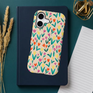 Colourful Tulip Pattern Cute Floral Spring
