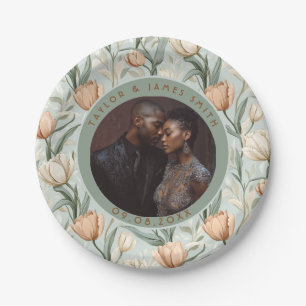 Colourful Tulip Wedding Plates For Thank You Gifts