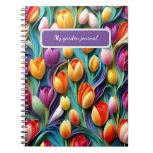Colourful tulips Garden Journal