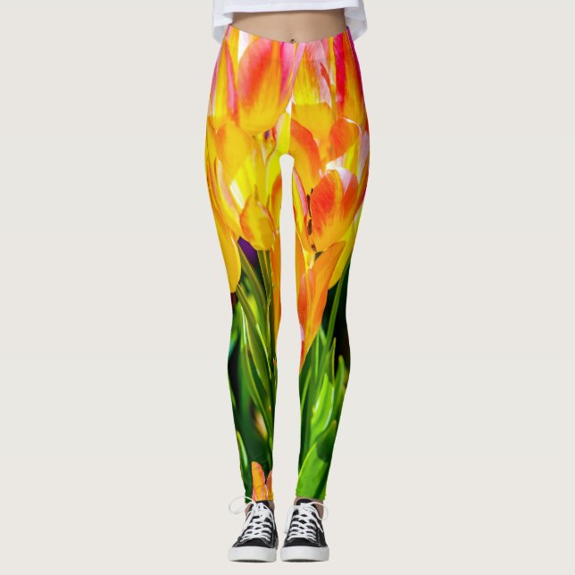 Colourful Tulips Leggings (Front)