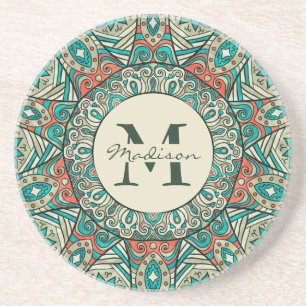 Colourful Turkish Inspired Geometric Circle Lace Coaster