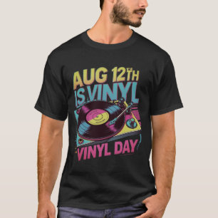 Colourful Turntable Art for August 12 Celebration T-Shirt