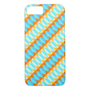 Colourful Turquoise Blue Orange Yellow Pattern iPhone 8/7 Case