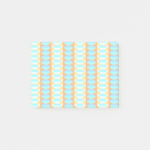 Colourful Turquoise Blue Orange Yellow Pattern Post-it Notes