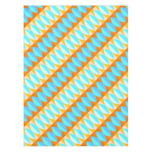 Colourful Turquoise Blue Orange Yellow Pattern Tablecloth