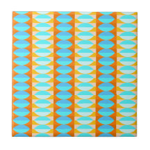 Colourful Turquoise Blue Orange Yellow Pattern