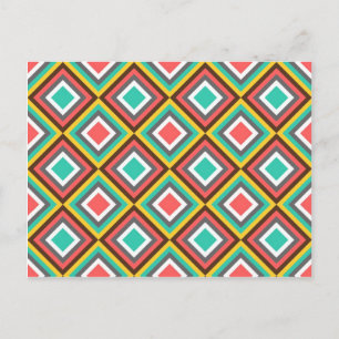 Colourful Turquoise Pink Aztec Native American Gif Postcard