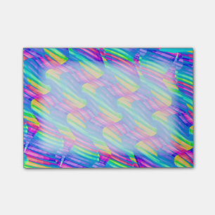 Colourful Turquoise Rainbow Wave Twists Artwork Post-it Notes