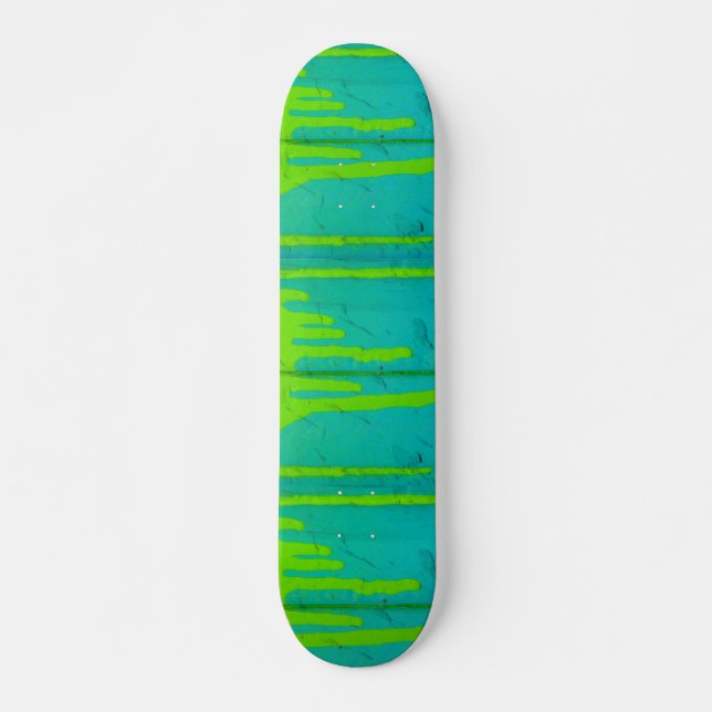 Colourful turquoise skateboard (Front)