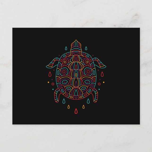 Colourful Turtle Postcard (Front)