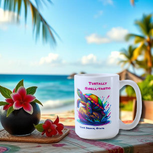 Colourful Turtle Splash Coffee Mug